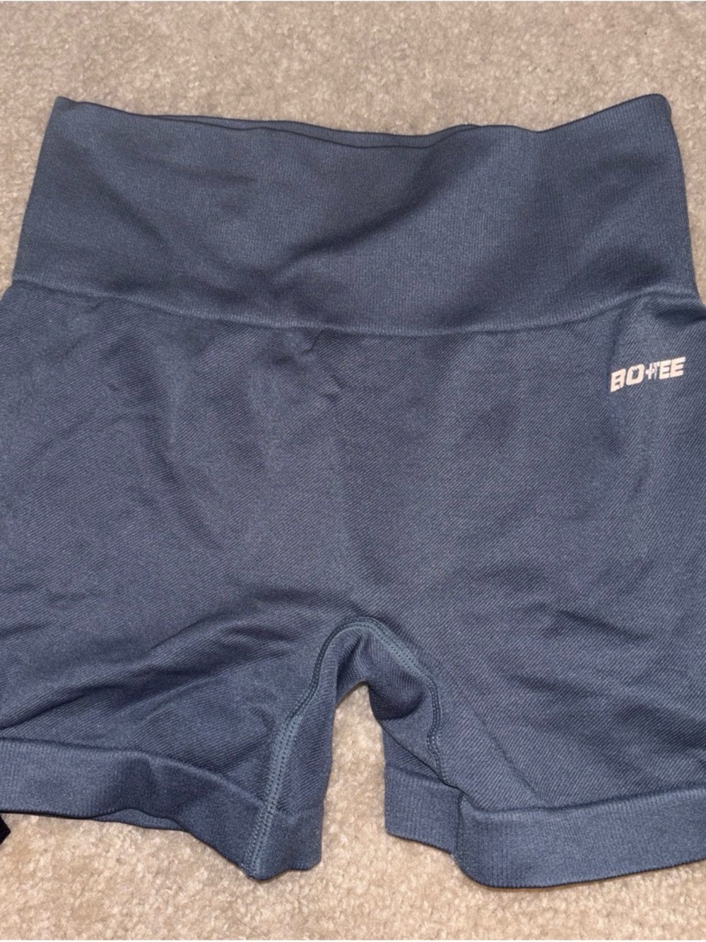 BO+TEE Navy High-Rise Athletic Shorts